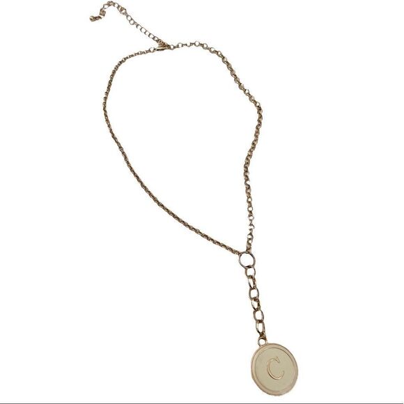 Fashion Necklace with Letter C Pendant Bundle of 2 in Gold Tone - Picture 3 of 5